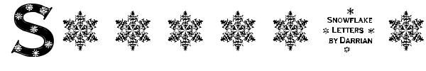 Snowflake Letters font preview